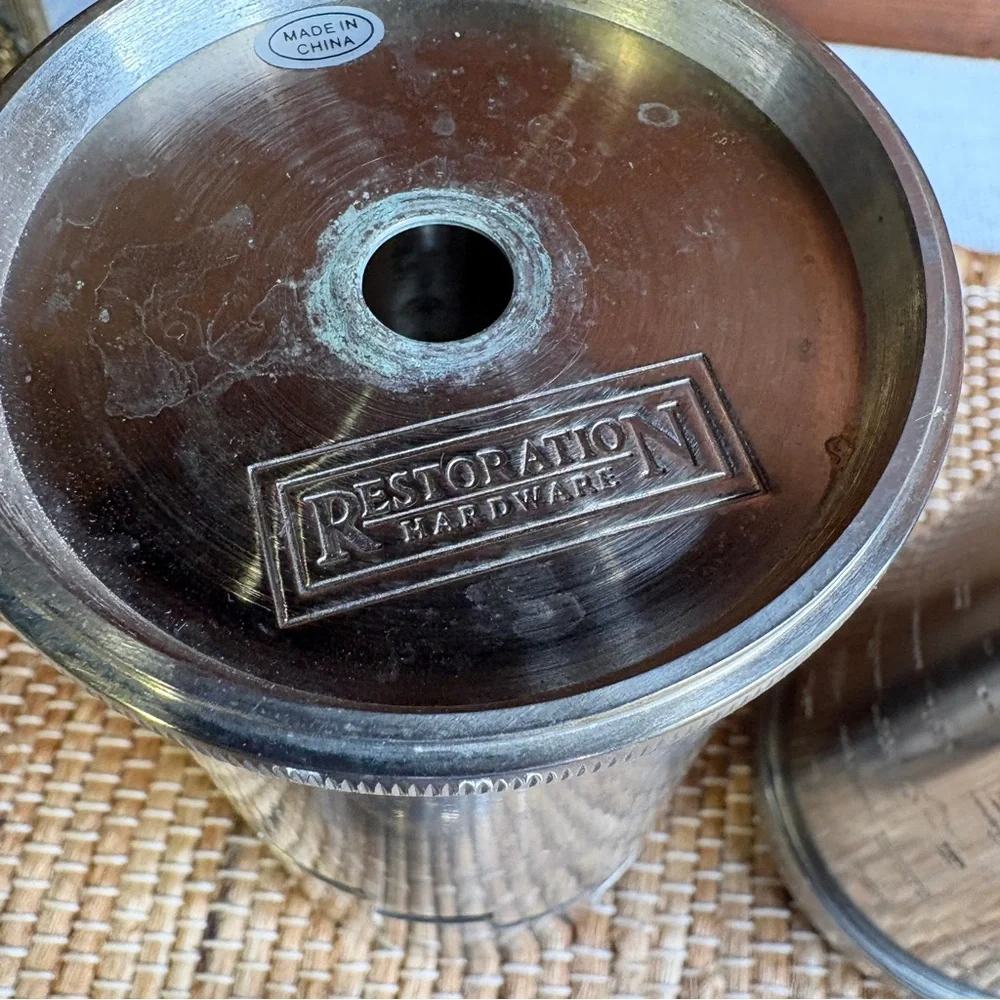 Restoration Hardware Silver Dial A Drink Cocktail Recipe Shaker